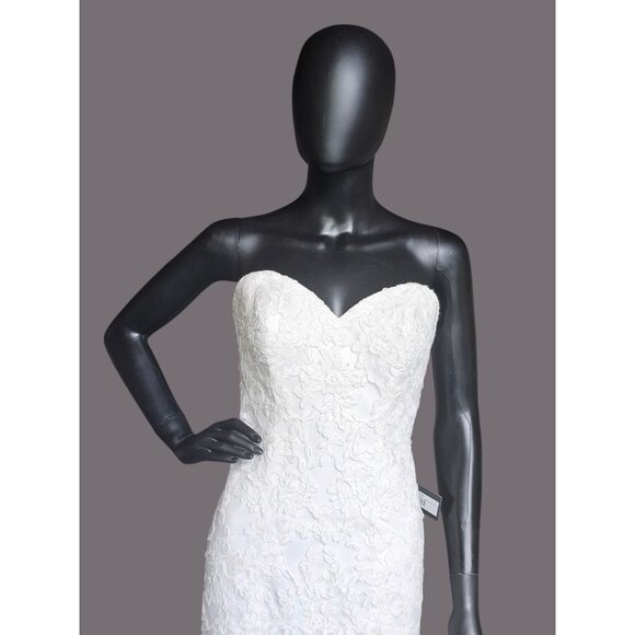 NWOT Ivory Full Lace Fit/Flare Wedding Gown - Mori Lee - Picture 5 of 13